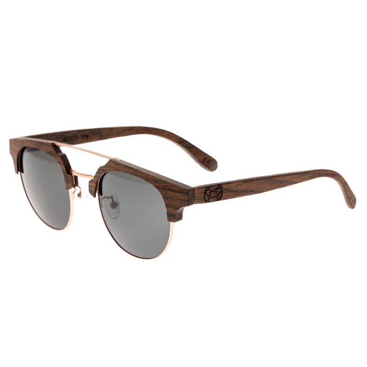 Earth Wood Kai Polarized  Sunglasses Walnut Zebrawood/Black