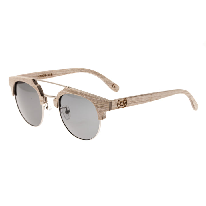 Earth Wood Kai Polarized  Sunglasses Beige/Silver