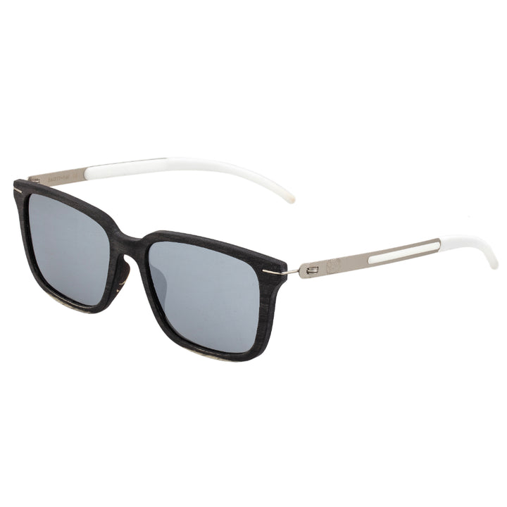 Earth Wood Doumia Polarized  Sunglasses Black Butterfly/Silver