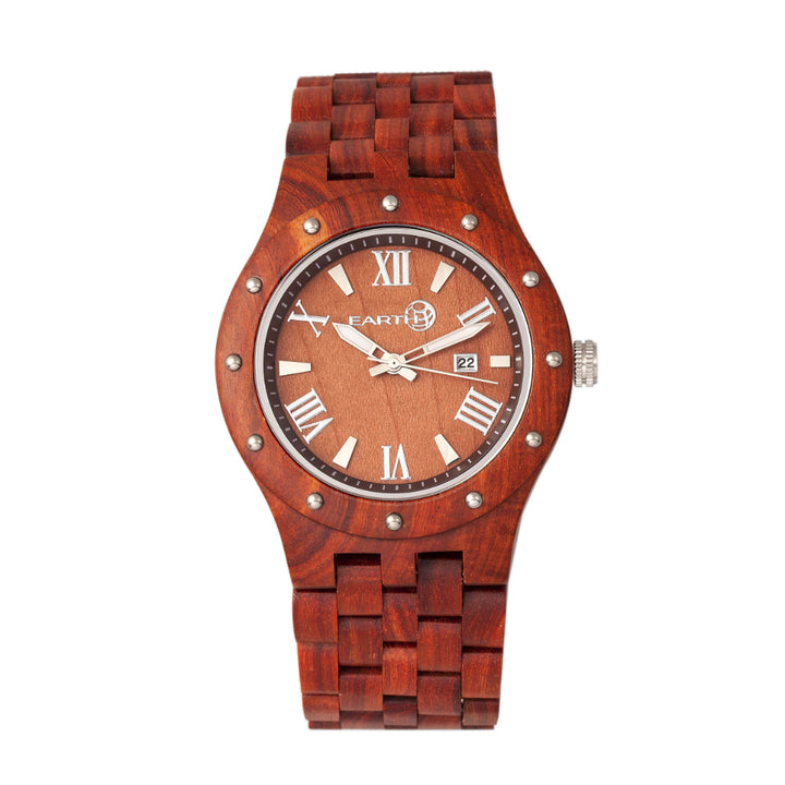 Earth Wood Inyo Bracelet  Watch w/Date Red