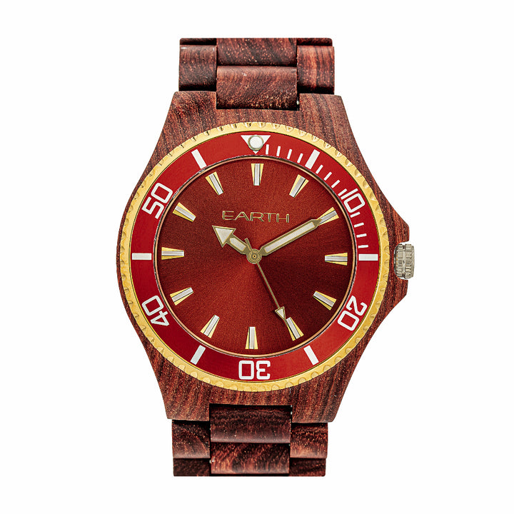 Earth Wood Centurion Bracelet Watch Red